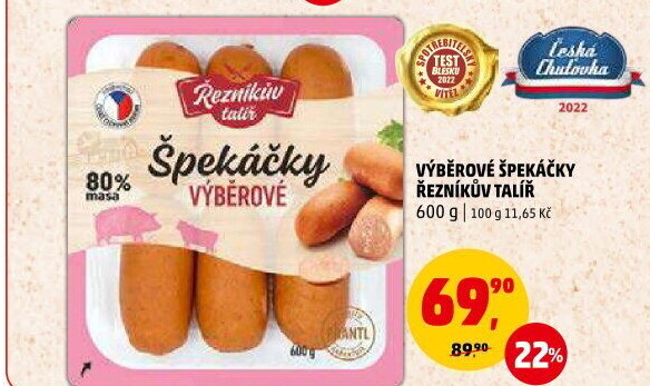 Špekáčky výběrové Řezníkův talíř