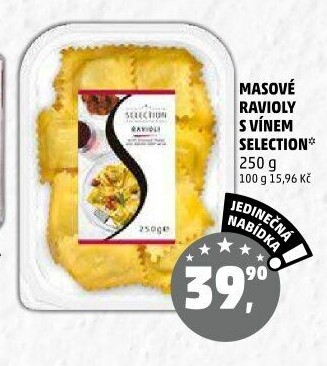 Těstoviny ravioli Selection