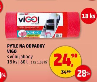 Zatahovací pytle na odpadky s vůní 60 l Vigo
