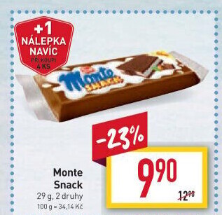 Dezert mléčný Monte Snack Zott