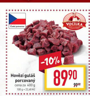 Hovězí maso na guláš Vocílka