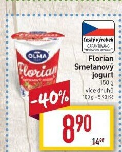 Jogurt smetanový Florian Olma