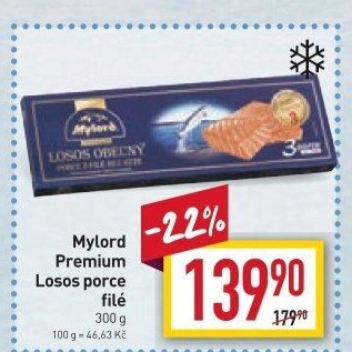 Losos filé mražený Premium Mylord