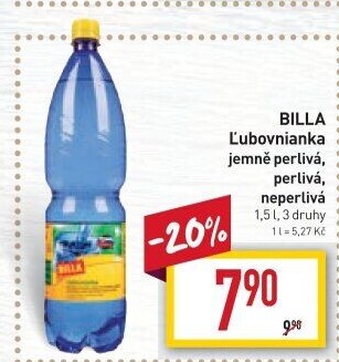Minerální voda Lubovnianka Billa