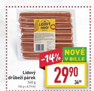 Párek lidový drůbeží