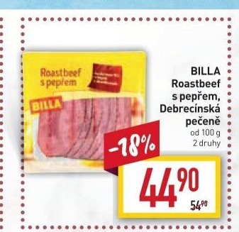 Roastbeef s pepřem Billa