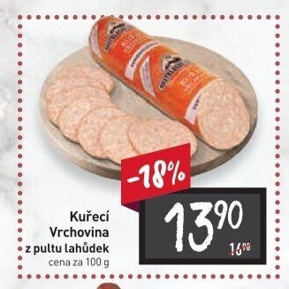 Salám Kuřecí vrchovina Kostelecké uzeniny