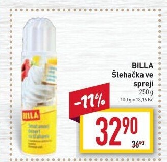Šlehačka ve spreji Billa