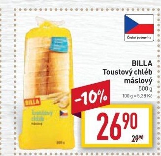 Toustový chléb Billa