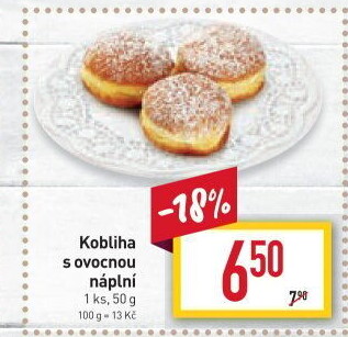 Kobliha s ovocnou náplní