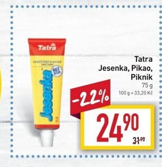 Mléko kondenzované Jesenka Tatra