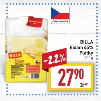 Sýr Eidam 45% Billa