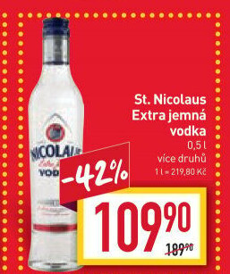 Vodka extra jemná St. Nicolaus