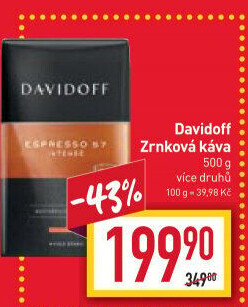 Zrnkové kávy Davidoff