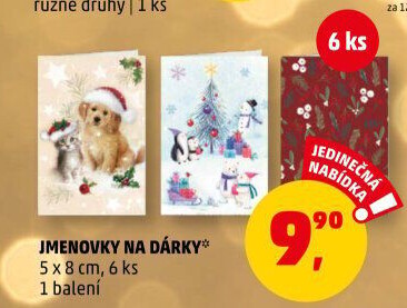 Jmenovky na dárky