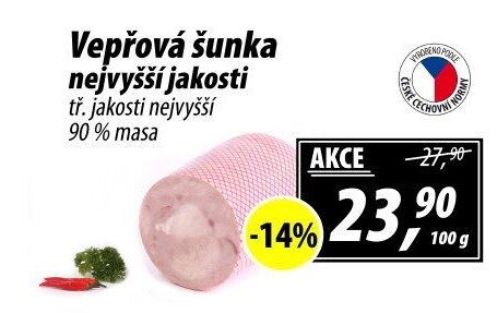 Šunka vepřová nejvyšší jakosti