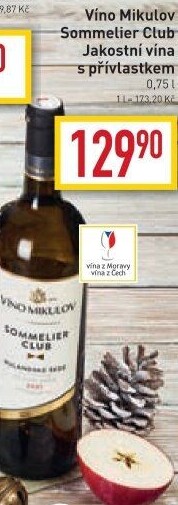 Vína Sommelier Club Víno Mikulov - přívlastková
