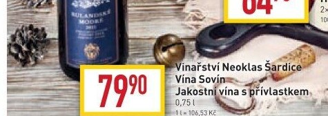Vína Vinný sklep Sovín - přívlastková