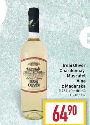 Víno Irsai Oliver Hungarian F. Boranal