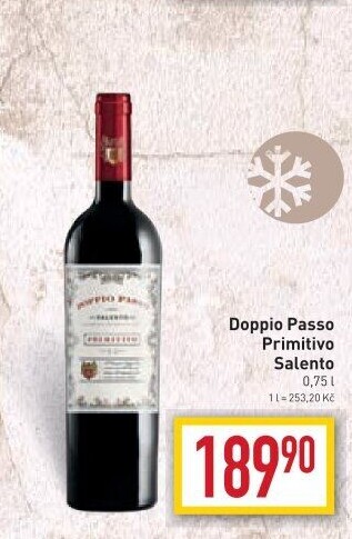 Víno Salento Primitivo Doppio Passo