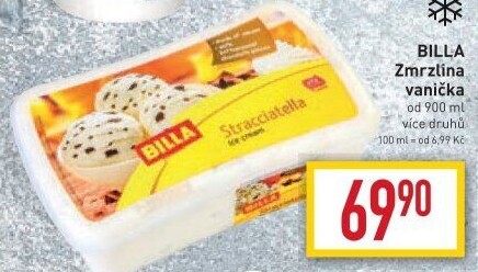 Zmrzlina ve vaničce Billa