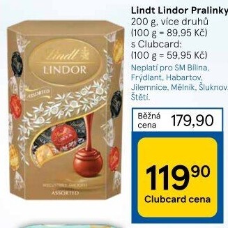 Bonboniéra Pralinky Lindor Lindt