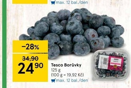 Borůvky Tesco