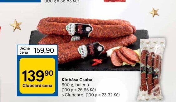 Čabajská klobása Csabai Csabahús