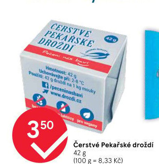 Droždí čerstvé