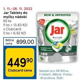 Kapsle do myčky Jar