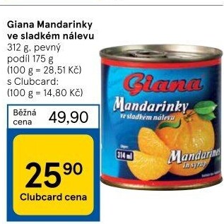 Kompot mandarinky Giana