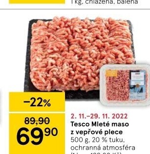 Maso mleté vepřové Tesco