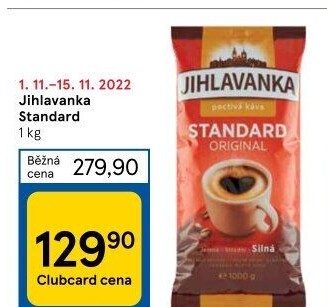 Mletá káva Standard Jihlavanka
