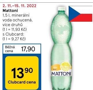 Ochucená voda Mattoni