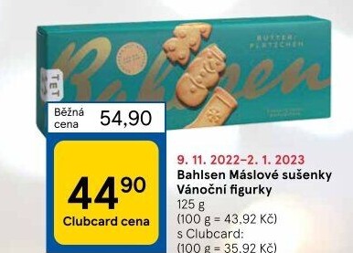 Sušenky máslové vánoční Bahlsen