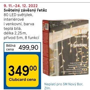 Světelný dekorační LED závěs