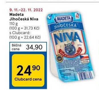 Sýr Niva Jihočeská 50% Madeta