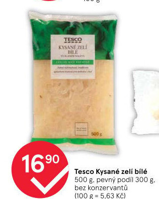 Zelí bílé kysané Tesco