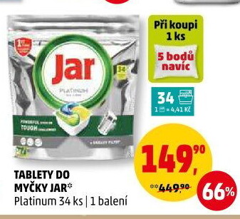 Kapsle do myčky Platinum Jar