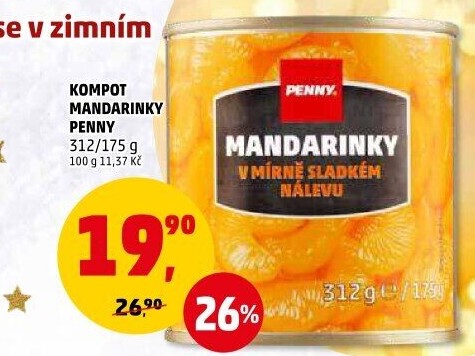 Kompot mandarinky Penny