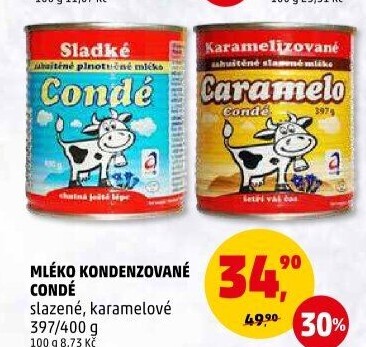 Mléko kondenzované plnotučné sladké Condé Bohemilk