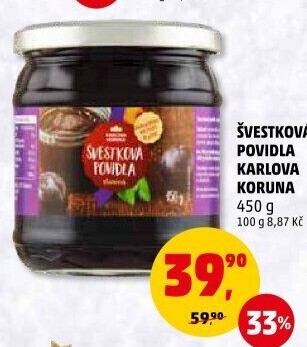 Povidla Karlova Koruna
