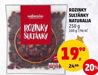 Rozinky Sultánky Naturalia