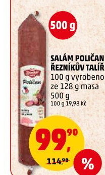 Salám Poličan Řezníkův talíř