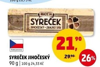 Sýr Syreček Jihočeský Madeta