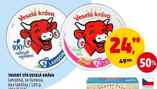 Sýr tavený Veselá kráva