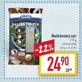 Balkánský sýr Madeta
