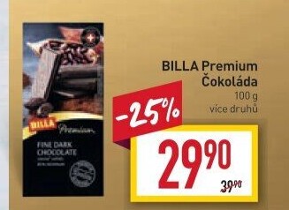 Čokoláda Billa Premium