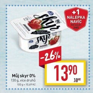Dezert zakysaný ochucený Můj Skyr 0% Milko