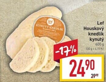 Knedlík houskový kynutý Lef
